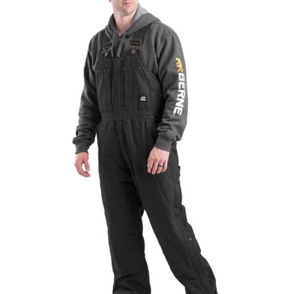 Berne Apparel Men's Heartland Insulated Washed Duck Bib Overall B377 Men's Heartland Insulated Washed Duck Bib Overall Thumbnail