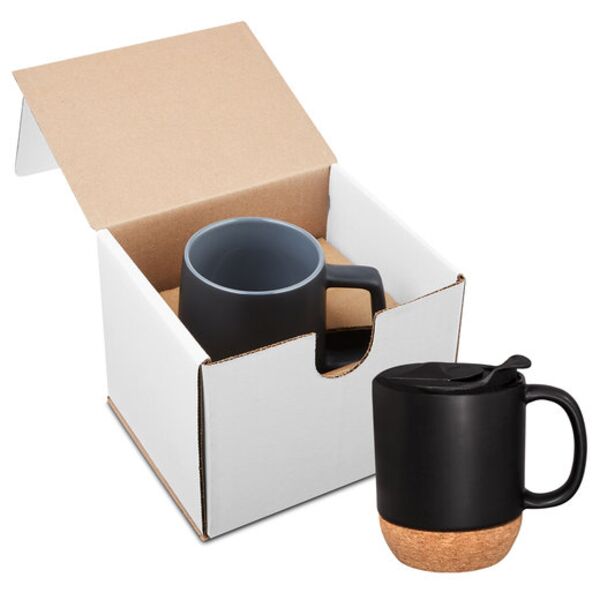 Prime Line 14oz Ceramic Mug With Cork Base In Mailer GCM210 14oz Ceramic Mug With Cork Base In Mailer Thumbnail