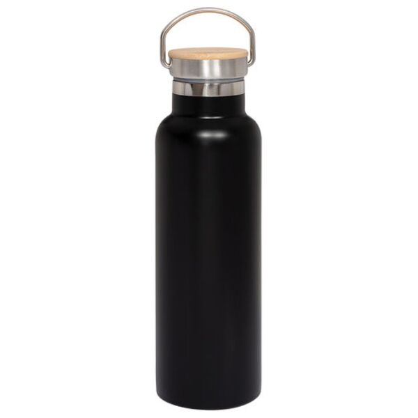 Prime Line 20oz Vacuum Insulated Water Bottle With Bamboo Lid PL-4205 20oz Vacuum Insulated Water Bottle With Bamboo Lid Thumbnail