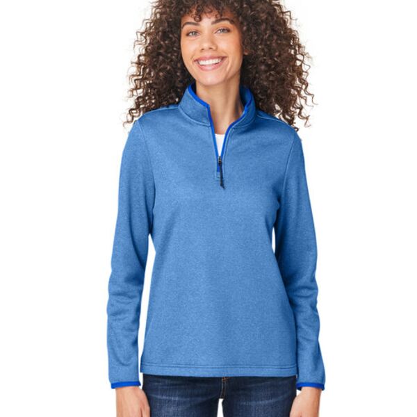 Core 365 Ladies' Venture Heathered Stripe Quarter-Zip CE73W Ladies' Venture Heathered Stripe Quarter-Zip Thumbnail
