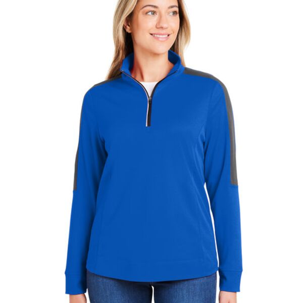 Core 365 Ladies' Market Snag Protect Mesh Colorblock Quarter-Zip CE404W Ladies' Market Snag Protect Mesh Colorblock Quarter-Zip Thumbnail