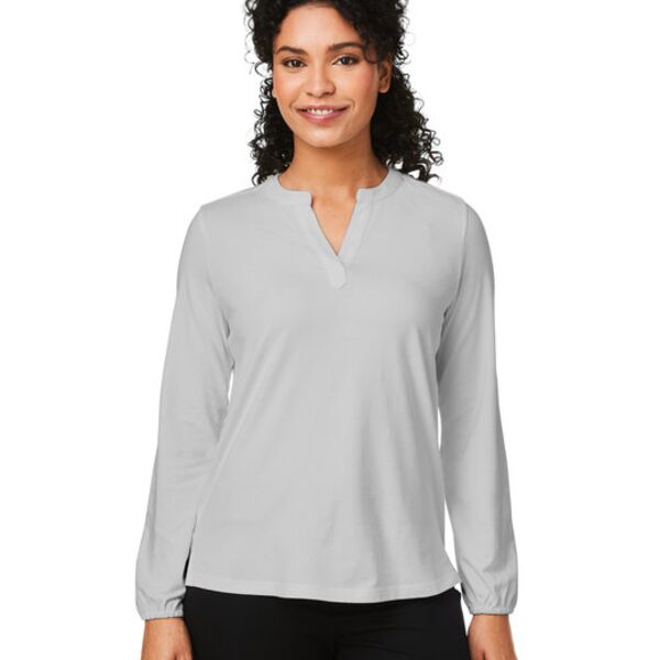 Devon & Jones Ladies' Raleigh Half-Placket Knit Top DP122W Ladies' Raleigh Half-Placket Knit Top Thumbnail