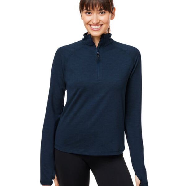 Glyder Ladies' Marbled Jersey Fairway Quarter-Zip PDP8023 Ladies' Marbled Jersey Fairway Quarter-Zip Thumbnail