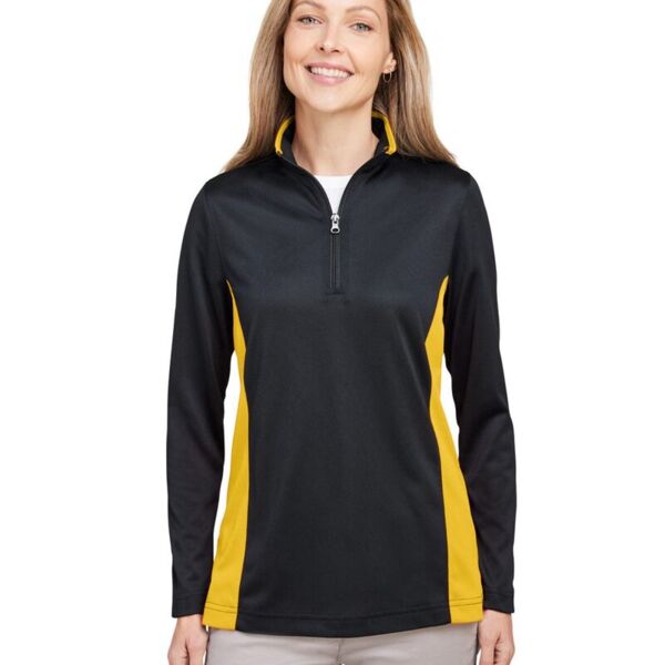 Harriton Women's Flash Snag Protection Plus IL Colorblock Quarter-Zip Pullover M786W Women's Flash Snag Protection Plus IL Colorblock Quarter-Zip Pullover Thumbnail