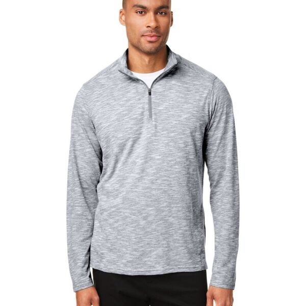 North End Men's Eclipse Jacquard Quarter-Zip Pullover NE415 Men's Eclipse Jacquard Quarter-Zip Pullover Thumbnail