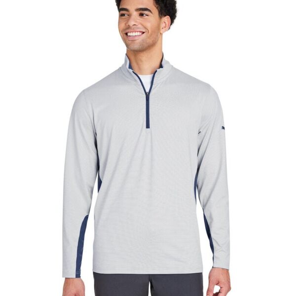 Puma Golf Men's Mesa Stripe Quarter-Zip Pullover PG410 Men's Mesa Stripe Quarter-Zip Pullover Thumbnail