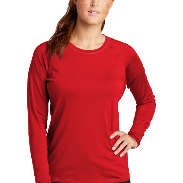 Sport Tek Women's Long Sleeve Rashguard Tee LST470LS Women's Long Sleeve Rashguard Tee Thumbnail