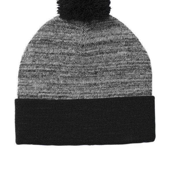 Sport Tek Heather Pom Pom Beanie STC41 Heather Pom Pom Beanie Thumbnail