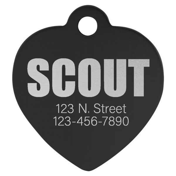 1 1/4" x 1 1/4" Anodized Aluminum Heart Pet Tag JDS-TAGHEART 1 1/4" x 1 1/4" Anodized Aluminum Heart Pet Tag Thumbnail