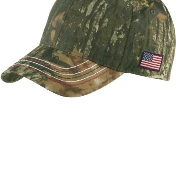 Port & Company Americana Contrast Stitch Camouflage Cap C909 Americana Contrast Stitch Camouflage Cap Thumbnail