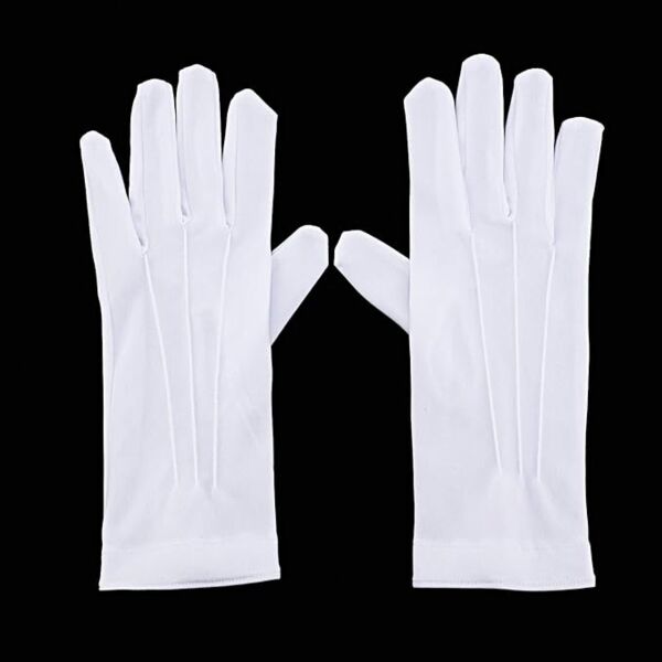 Men's White Cotton Formal Tuxedo Gloves WHTGLOVE Men's White Cotton Formal Tuxedo Gloves Thumbnail