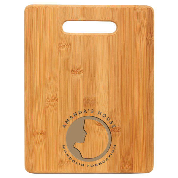 11 1/2" X 8 3/4" BAMBOO RECTANGLE CUTTING BOARD With printed Mandolin Foundation Logo Thumbnail