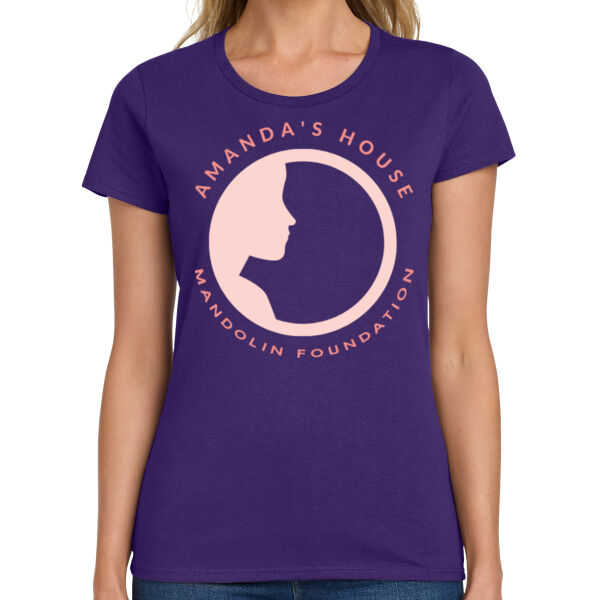 Gildan® Ladies Heavy Cotton™ 100% Cotton T-Shirt With printed Mandolin Foundation Logo Thumbnail