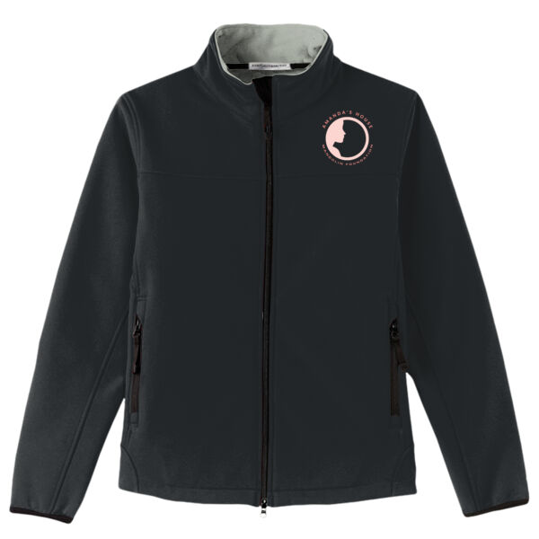 Port Authority® Ladies Glacier® Soft Shell Jacket With printed Mandolin Foundation Logo Thumbnail